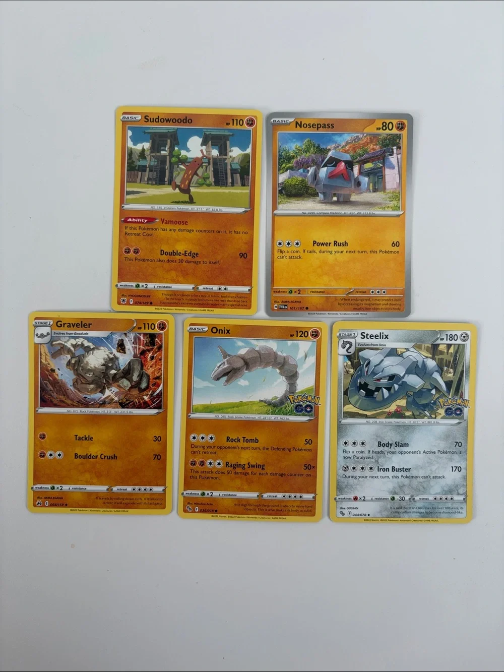 🪨 Rocks Pokémon Card Lot | Onix Sudowoodo Steelix Gigalith ✨5/$25✨